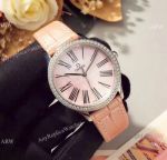Omega Replica De Ville Tresor Ladies Watch Pink Mother of Pearl Dial Diamond Bezel